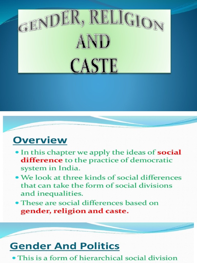 Gender Religion And Caste Pdf