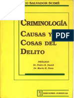 Criminologia Causas y Cosas Del Delito - Francisco Salvador Scime