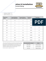 WireGauge CurrentRating - Reference Sheet