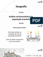Análise dos principais indicadores socioeconômicos da população brasileira
