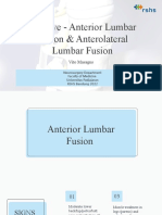  Elective - Anterior Lumbar Fusion & Anterolateral Lumbar Fusion