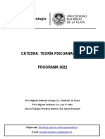 Programa Teoría Psicoanalítica 2022