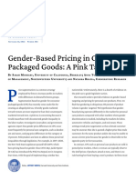 Gender Based Pricing in Consumer Packaged Goods: A Pink Tax?