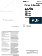 Manual do Operador ZX26U-5A Escavadora Hidráulica