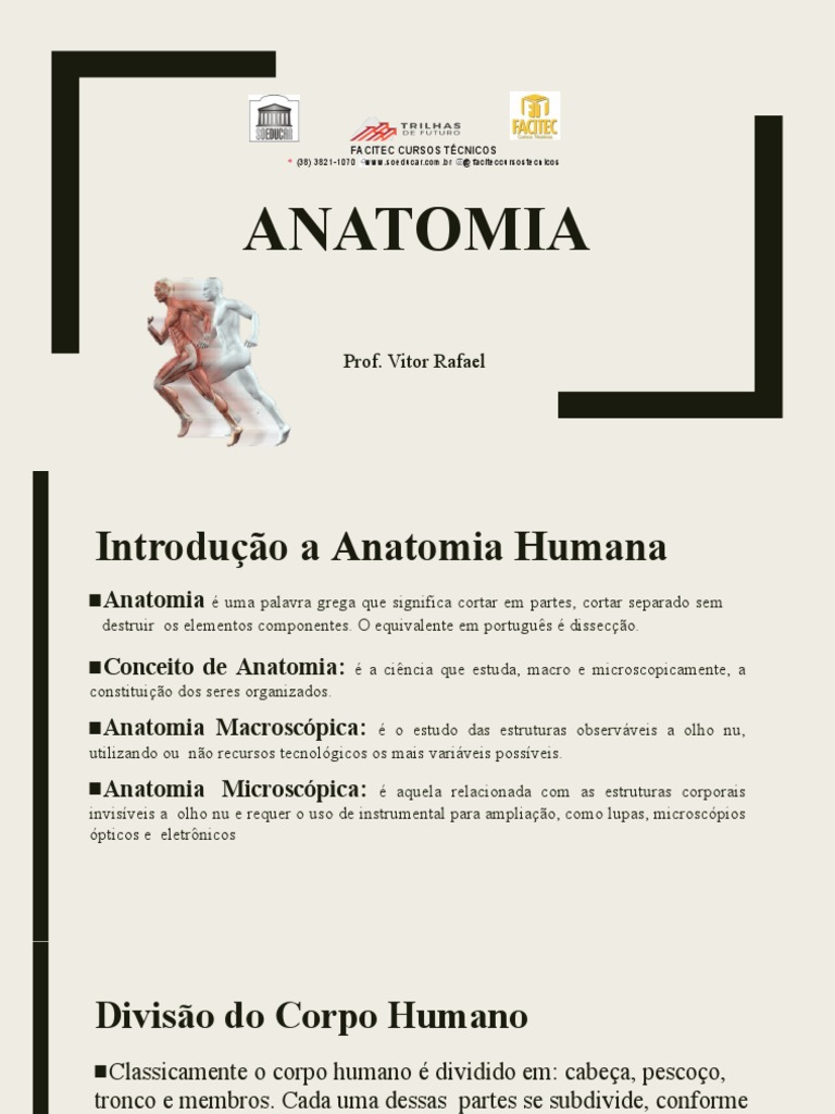 Aula 01 - Anatofisiologia | PDF