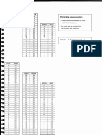 Grading Table