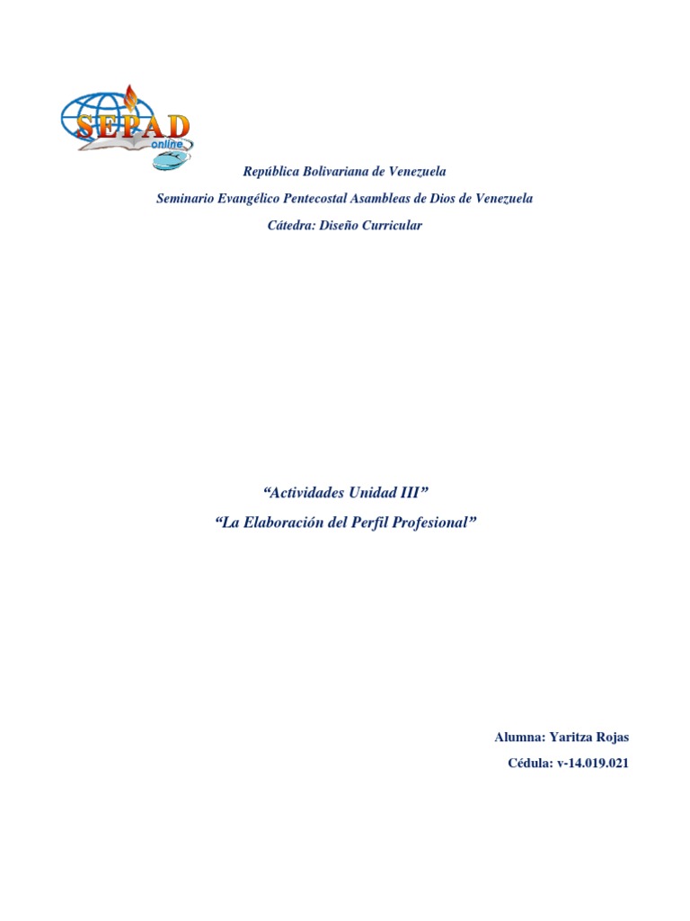Elaboración del Perfil Profesional | PDF | Crecimiento personal y ...