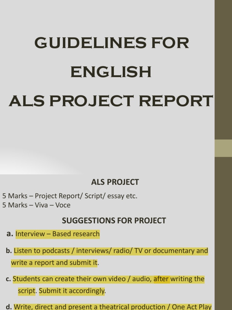 Guidelines for Grade 12 ALS Project | PDF | Essays | Cognition