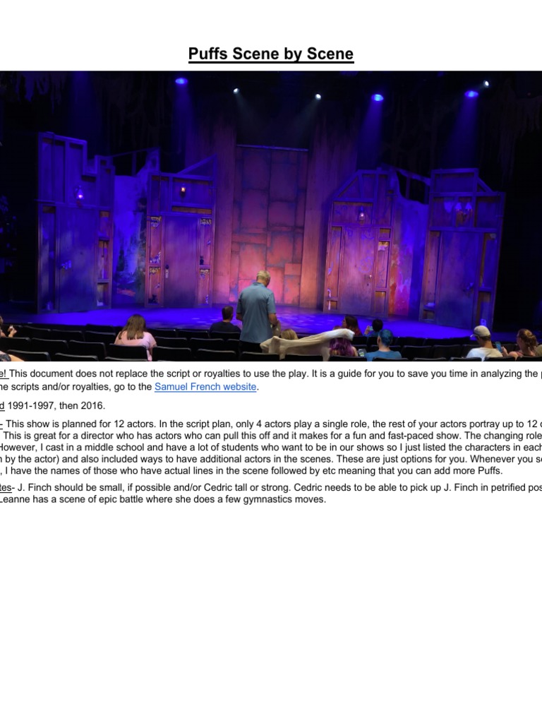 Script Analysis For PuffsSevenIncreasinglyEventfulOneAct90minversion-1 ...