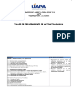 Taller Reformzamiento Matematica Basica