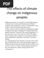 The Effects of Climate Change On Indigenous Peoples