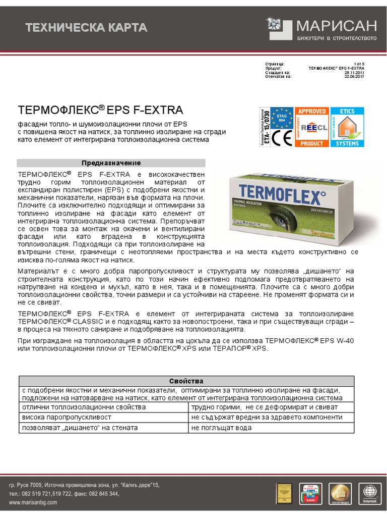 TERMOFLEX EPS F-EXTRA Tds BG MARISAN | PDF