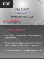 Ch1 - Introduction To MATLAB