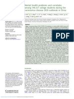 Mental Health Problems and Correlates Among 746 217 College Students During The Coronavirus Disease 2019 Outbreak in China