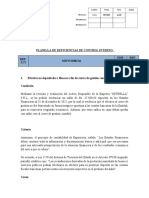 EXAMEN Planilla de Deficiencias