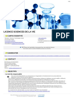 Licence Sciences Vie Detail