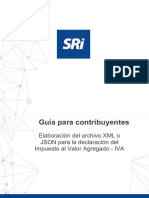 Guía para El Llenado de XML y JSON Formulario IVA