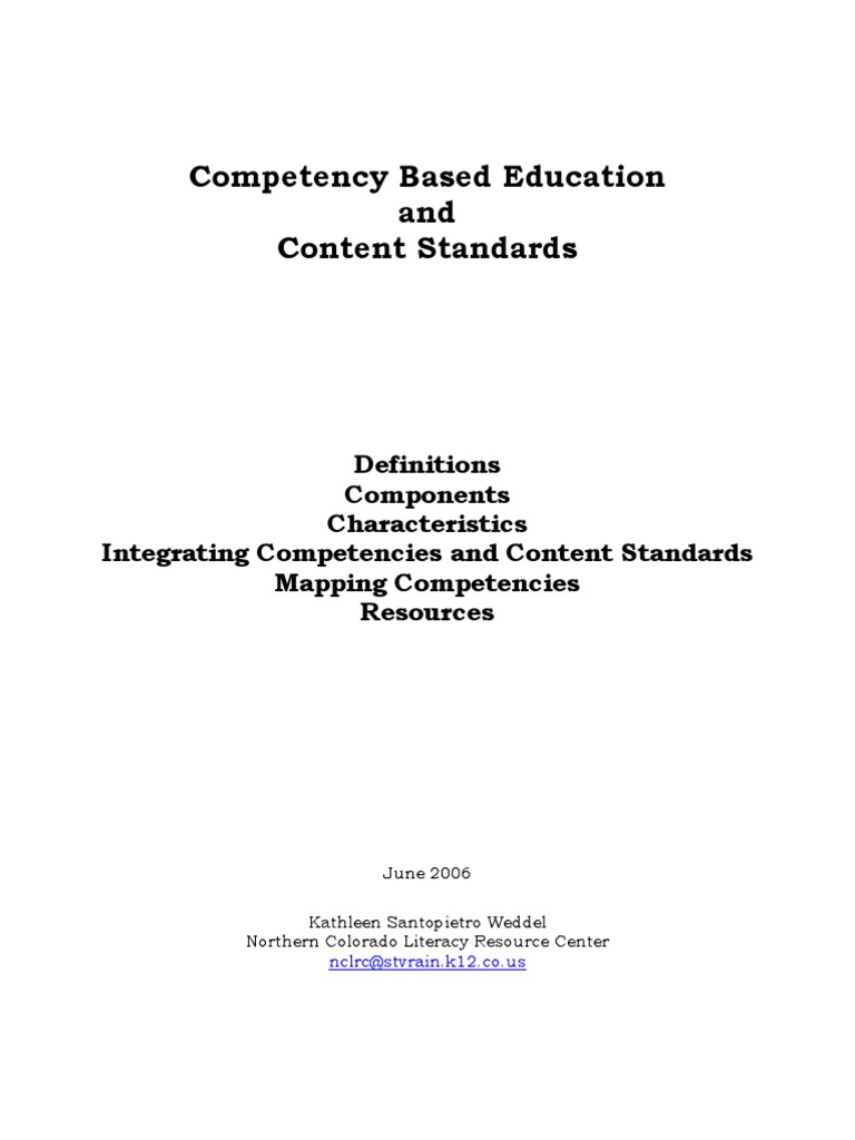 Competency Based Education | PDF | Competence (Human Resources ...