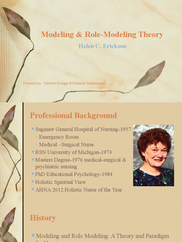 Modeling Role Modelingtheory Presentation PDF Nursing Social Programs