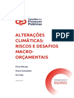 Alterações Climáticas: Riscos E Desafios Macro-Orçamentais: Erica Marujo Nuno Gonçalves Rui Dias