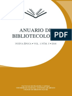 Anuario de Bibliotecología 2014 Vol. 1 Número 5. Colegio de Bibliotecología. Facultad de Filosofía y Letras