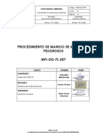 MPI-SIG-PL-007 Procedimiento de Materiales Peligrosos