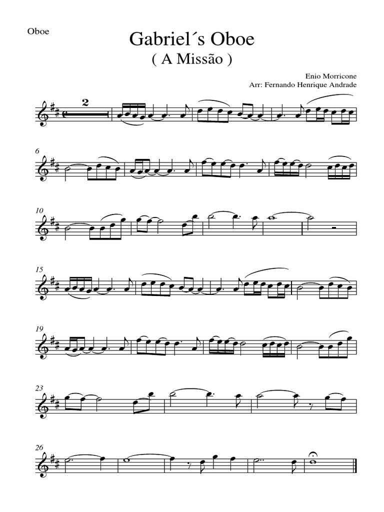 Gabriels Oboe Solo Oboé PDF