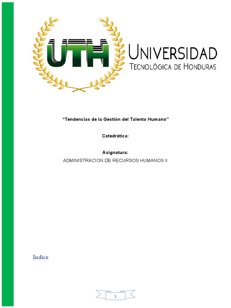Tendencias en Gestión del Talento Humano | PDF | Business | Gestión de ...