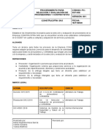 Procedimiento para Selección y Evaluación de Proveedores y Contratistas