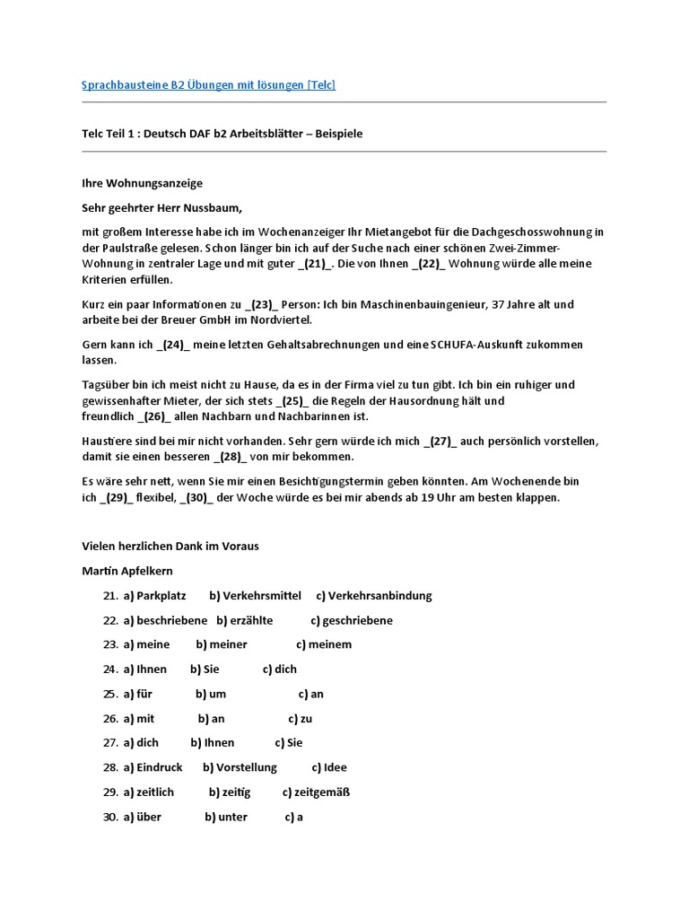 Sprachbausteine b2 bungen mit l sungen pdf