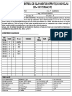 Ficha de EPI - Modelo