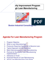 Productivity Improvementthrough Lean MFG