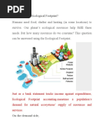 Unit 4.6 Ecological Footprint and Water Foot Print