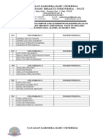 Jadwal Kelompok Usk TH 2022