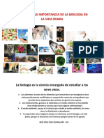 Collage de La Importancia de La Biologia en La Vida Diaria