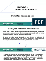 Unidade 6 Geometria Plana E Espacial: Prof.: Msc. Vanessa Da Luz