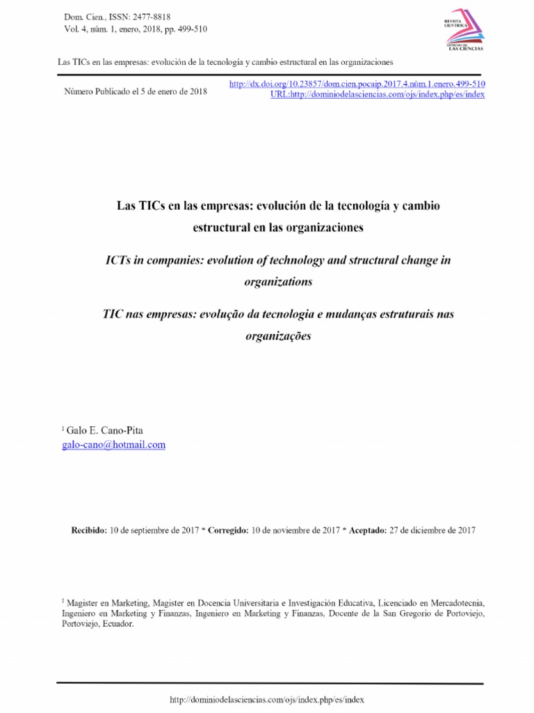 Las Tics En Las Empresas Evolución De La Tecnología Y Cambio