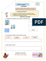 Ficha de Trabajo Del Cuento El Sueño de La Oruga