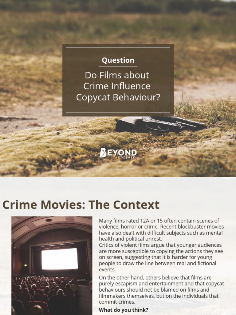 Do Films About Crime Influence Copycat Behaviour PDF Crimes Crime