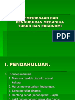 Pemeriksaan Dan Pengukuran Mekanika Tubuh Dan Ergonomi