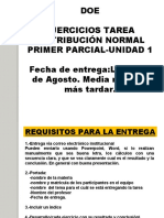 Tarea Ejercicios Distribución Normal Unidad 1 2021