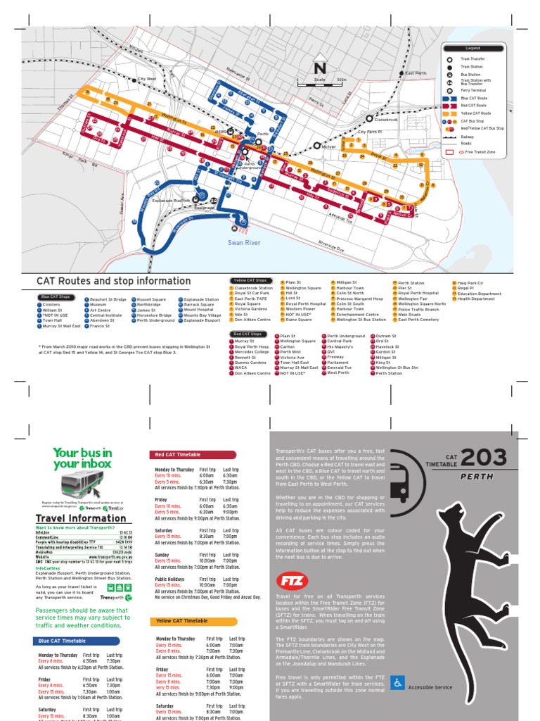 Perth CAT Bus Routes and Timetables | PDF | Public Transport | Public ...