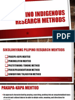 Filipino Indigenous Research Methods