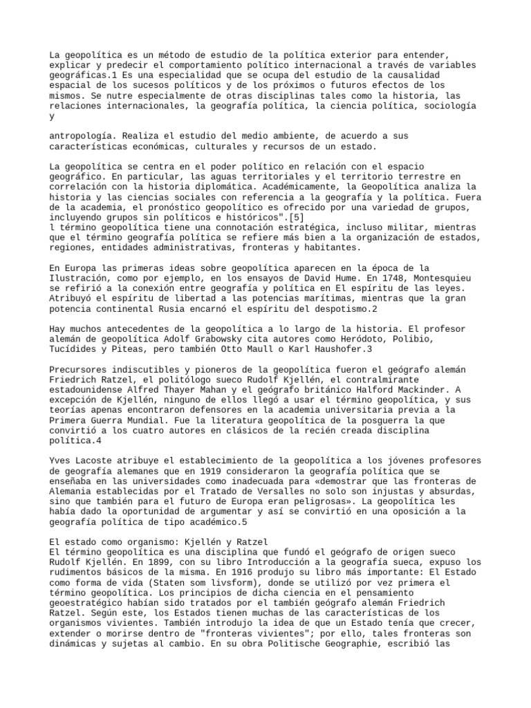 Mapa Conceptual de Geopolítica | PDF | Geopolítica | Ciencias Políticas