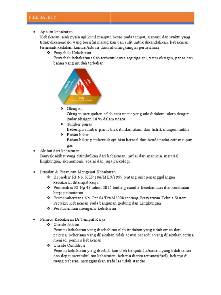 Summary FIRE SAFETY PDF