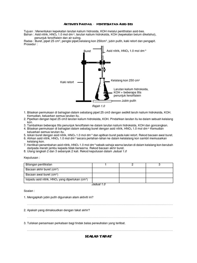 Aktiviti Makmal | PDF
