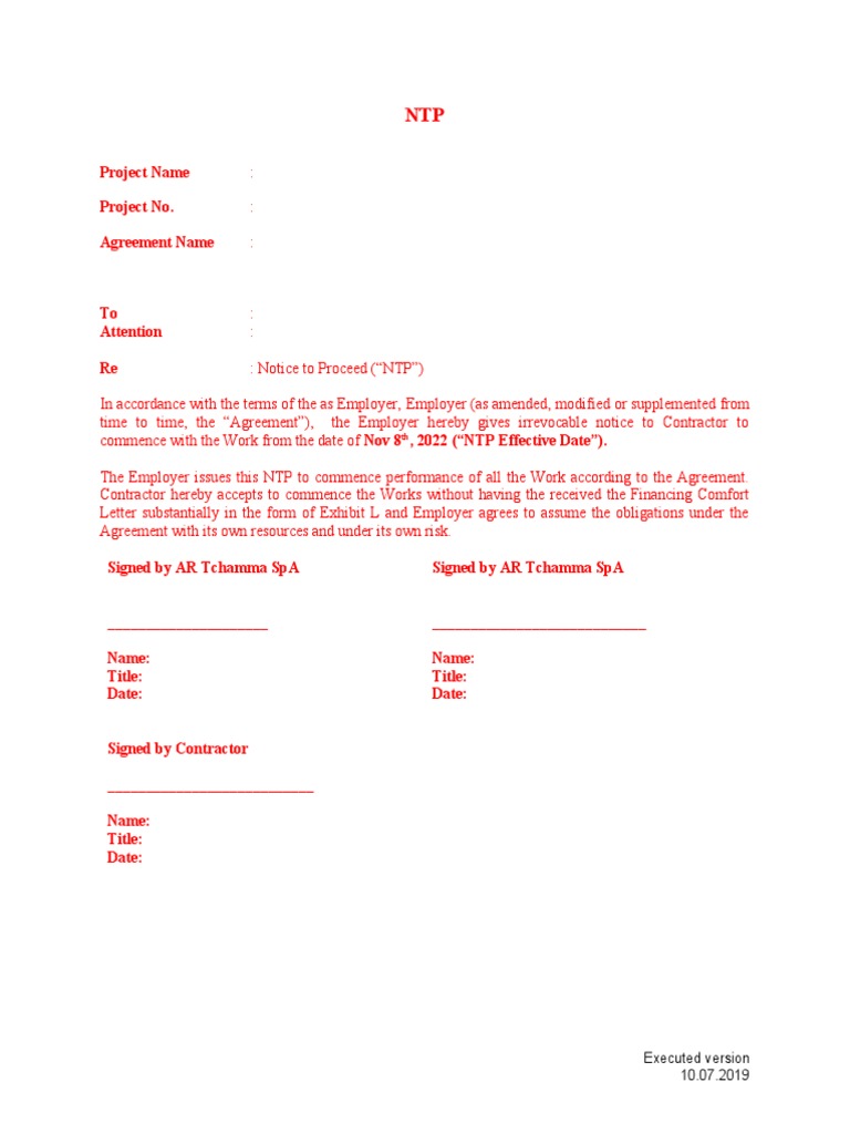 Executed Version 10.07.2019 | PDF | Finance & Money Management | Law