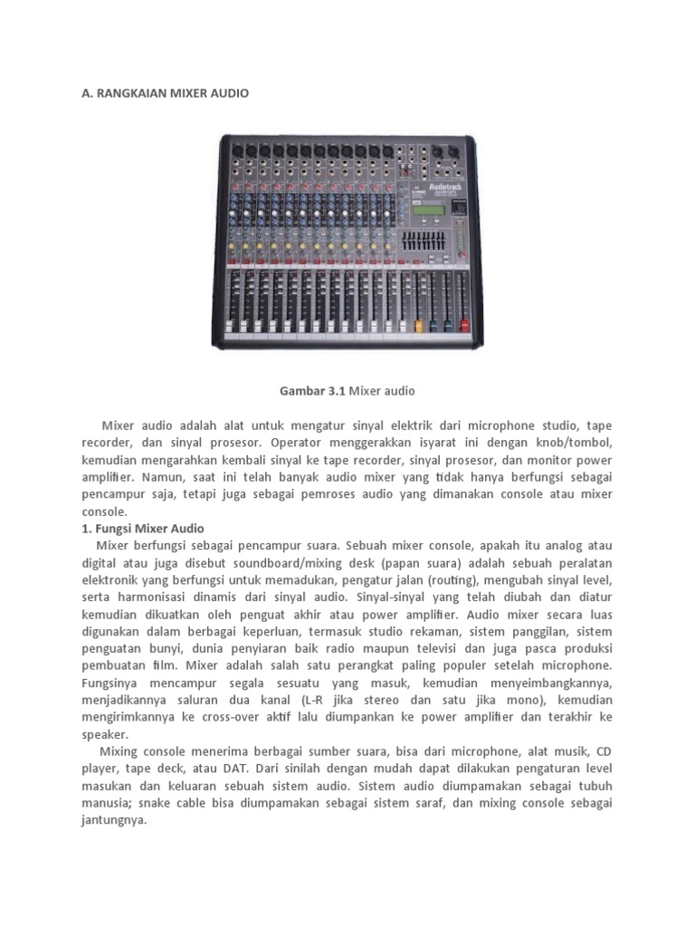 Rangkaian Mixer Audio | PDF