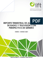 Reporte Trimestral de Audiencias de Radio Y Televisión Con Perspectiva de Género