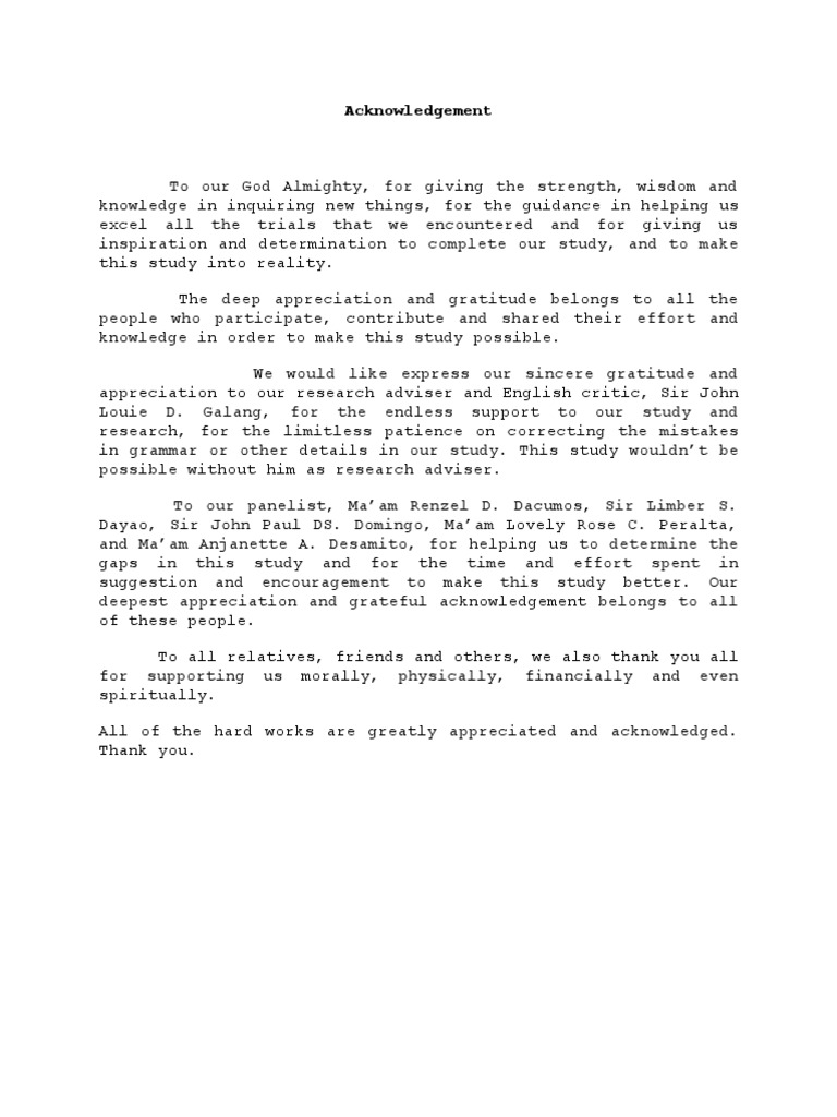 Acknowledgement and Dedication PDF